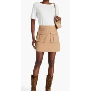 Veronica‎ Beard Elowyn Khaki Utility Pockets Midi Dress Medium Minimalist $398